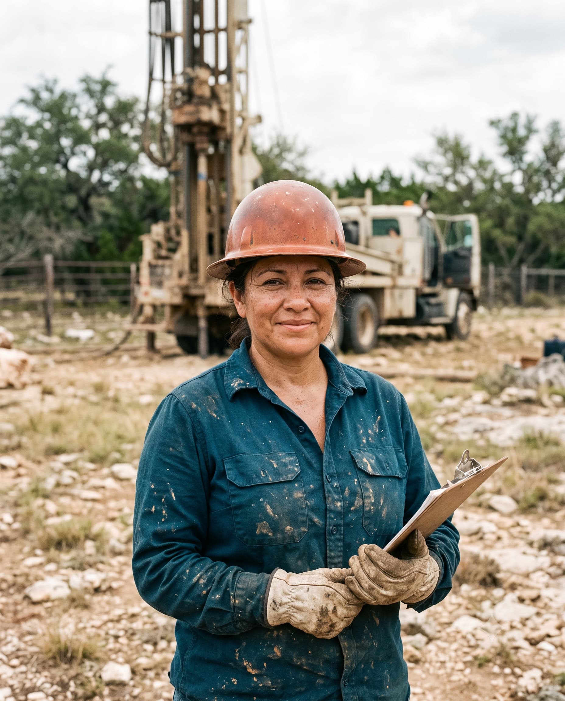 Maria Vasquez, office manager at Sterling Ridge Well Drilling